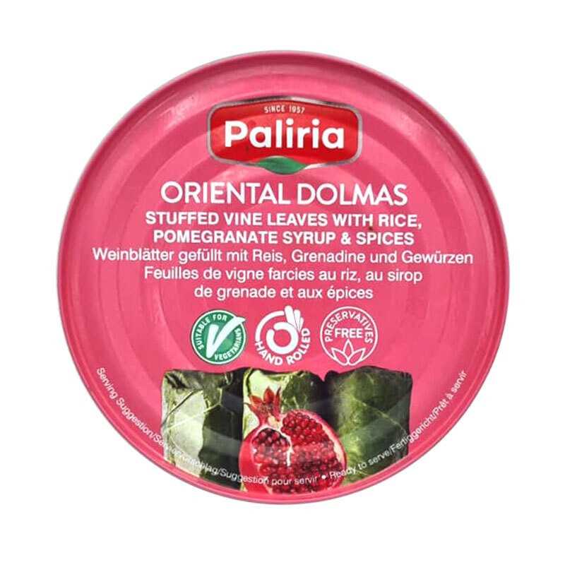 Gefüllte Weinblätter mit Granatapfelsirup Paliria 280g