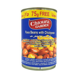 Foul Medammas & Chickpeas Chtoura Garden 400g+75g offre