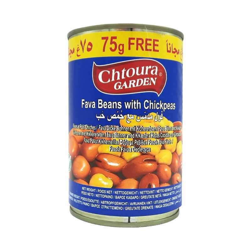 Foul Medammas & Pois Chiches Chtoura Garden 400g+75g offre